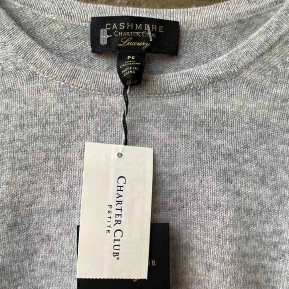 NWT 100% Pure Cashmere charter club luxury cashmere Sweater - Picture 11 of 11